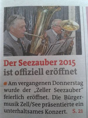 Bericht: Bezirksblätter Pinzgau, Ausgabe 22, 27./28. Mai 2015, Titelseite